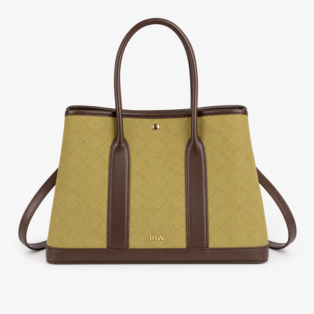 Olive cane tote