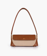 Brown baguette shoulder bag