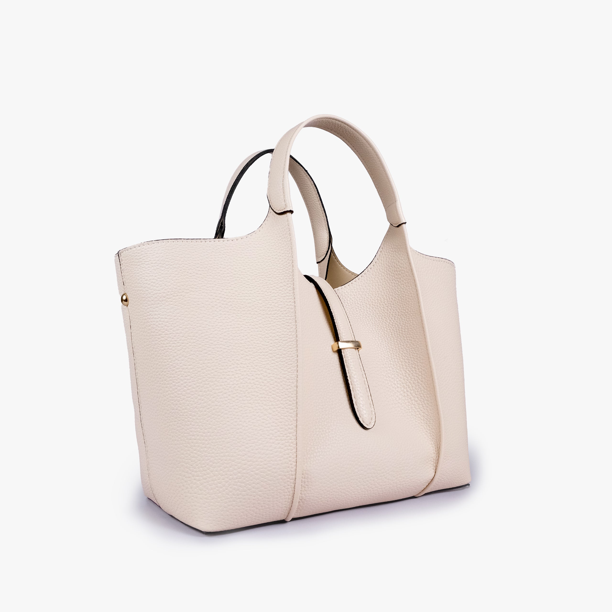 Off-white scoop mini tote bag in three-quarter view