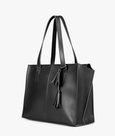 Black over the shoulder tote bag