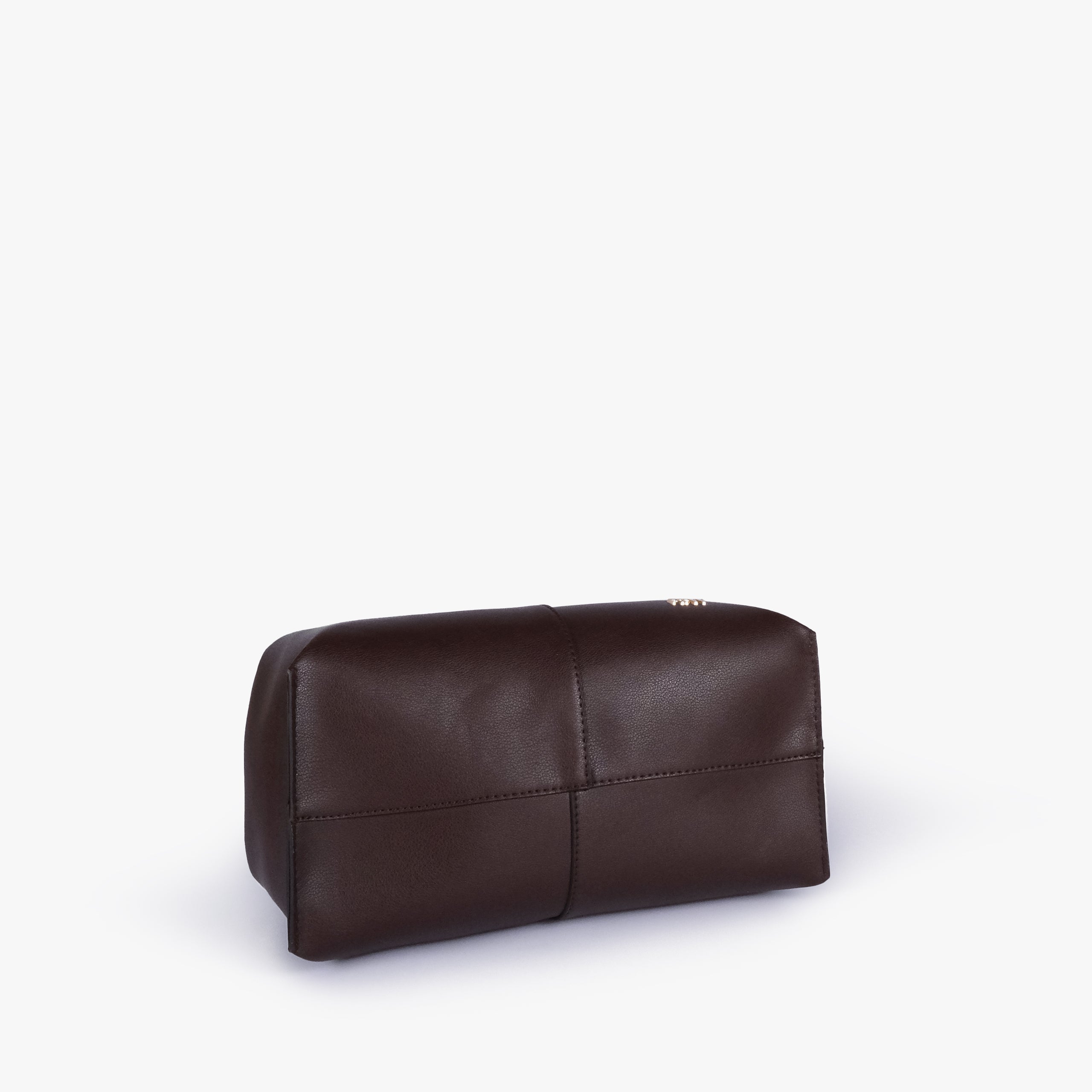Base of Dark brown draped mini tote