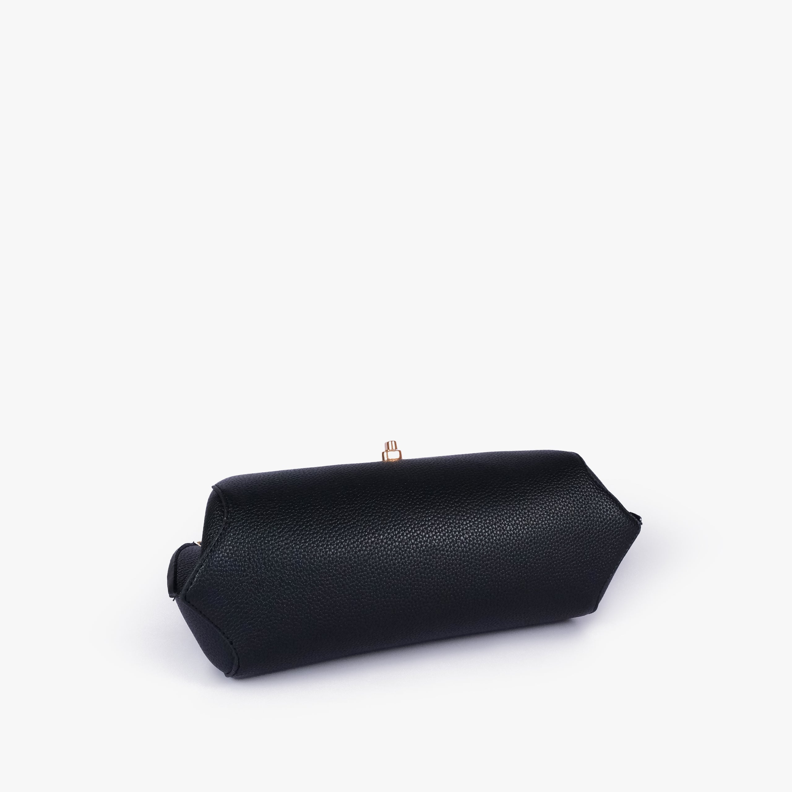 Base of Black pebble baguette bag