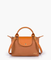 Orange denim mini cross-body bag