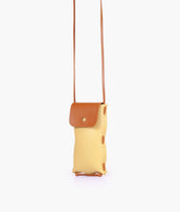 Off-white and brown mobile pouch