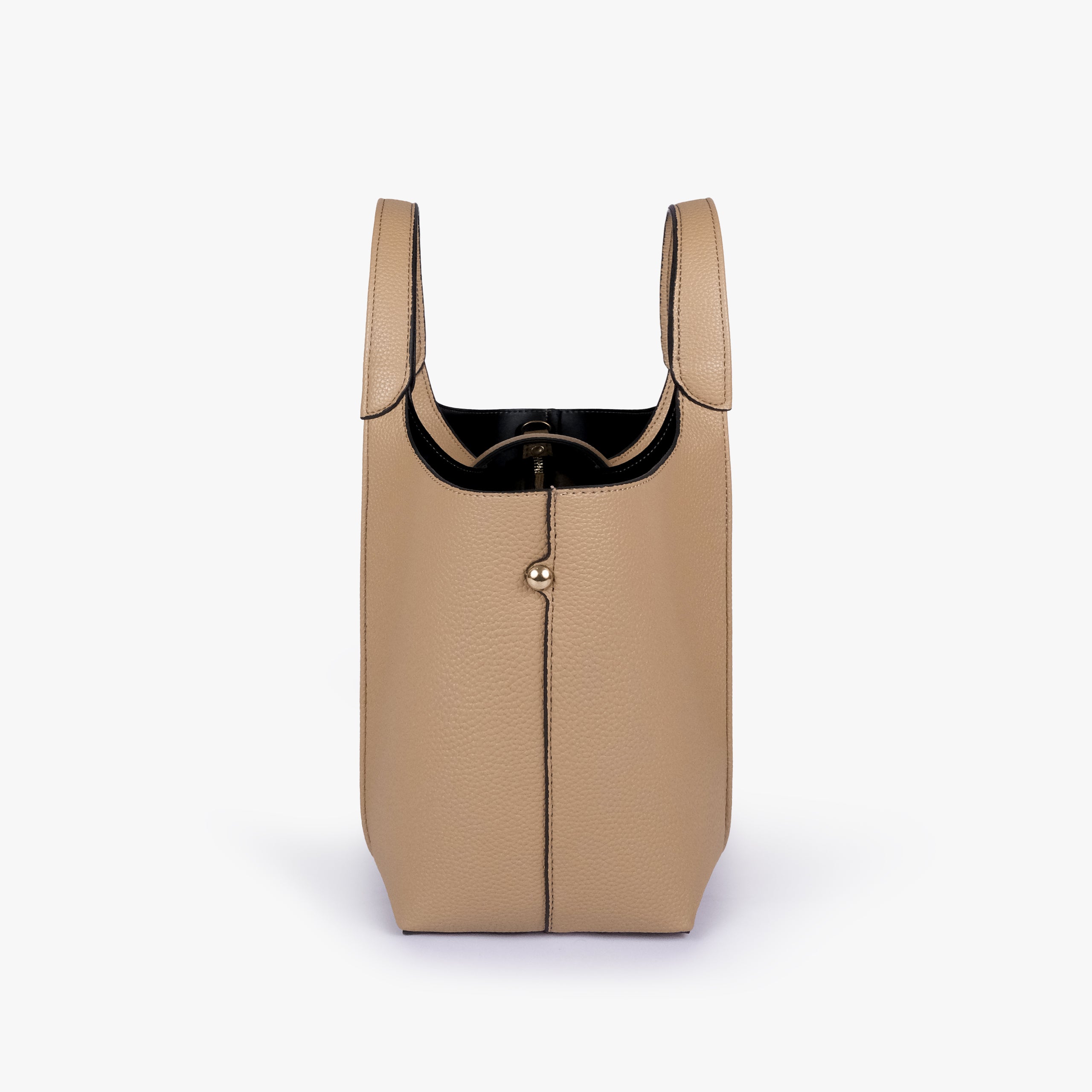 Side profile of Coffee scoop mini tote bag