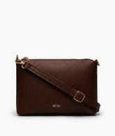 Dark brown everyday cross-body bag