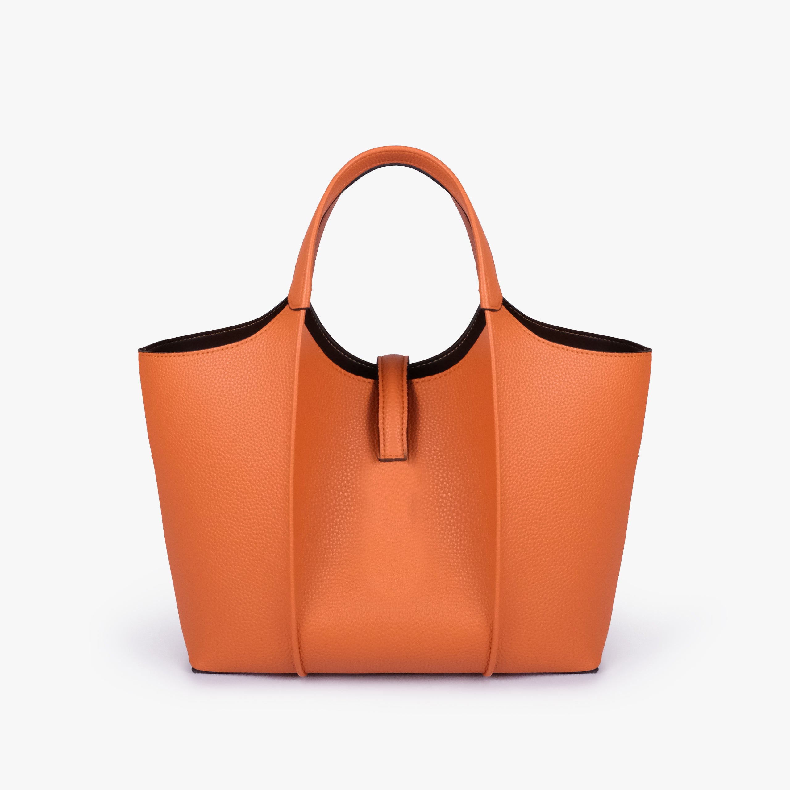 Back view of Orange scoop mini tote bag