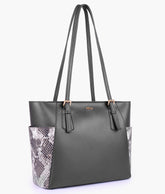 Black double pocket tote