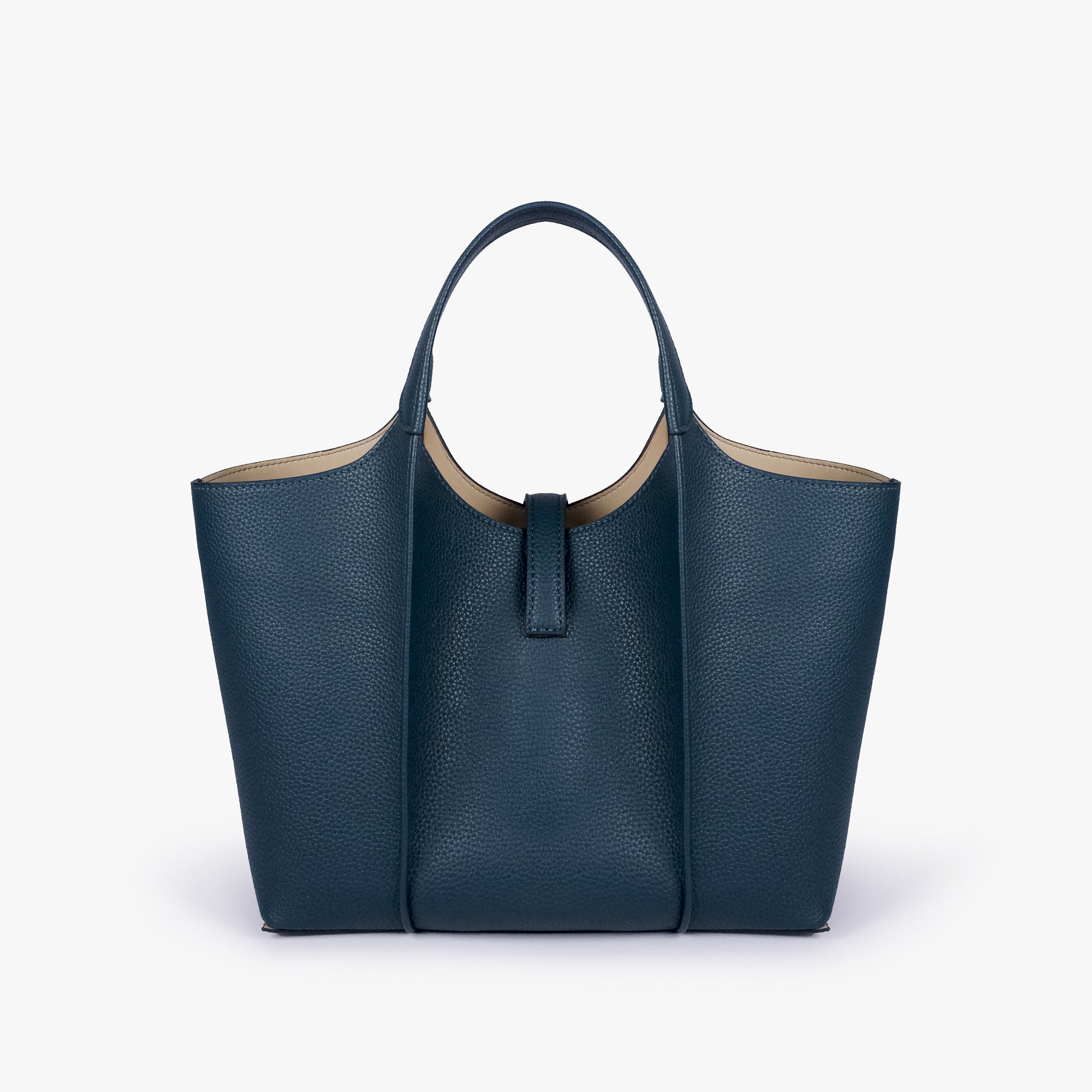 Back view of Teal scoop mini tote bag