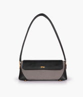 Black baguette shoulder bag