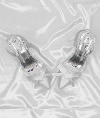 Elegant silver slingback