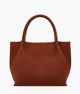 Horse brown suede tote bag