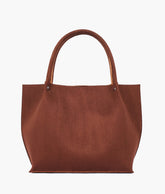 Horse brown suede tote bag - main