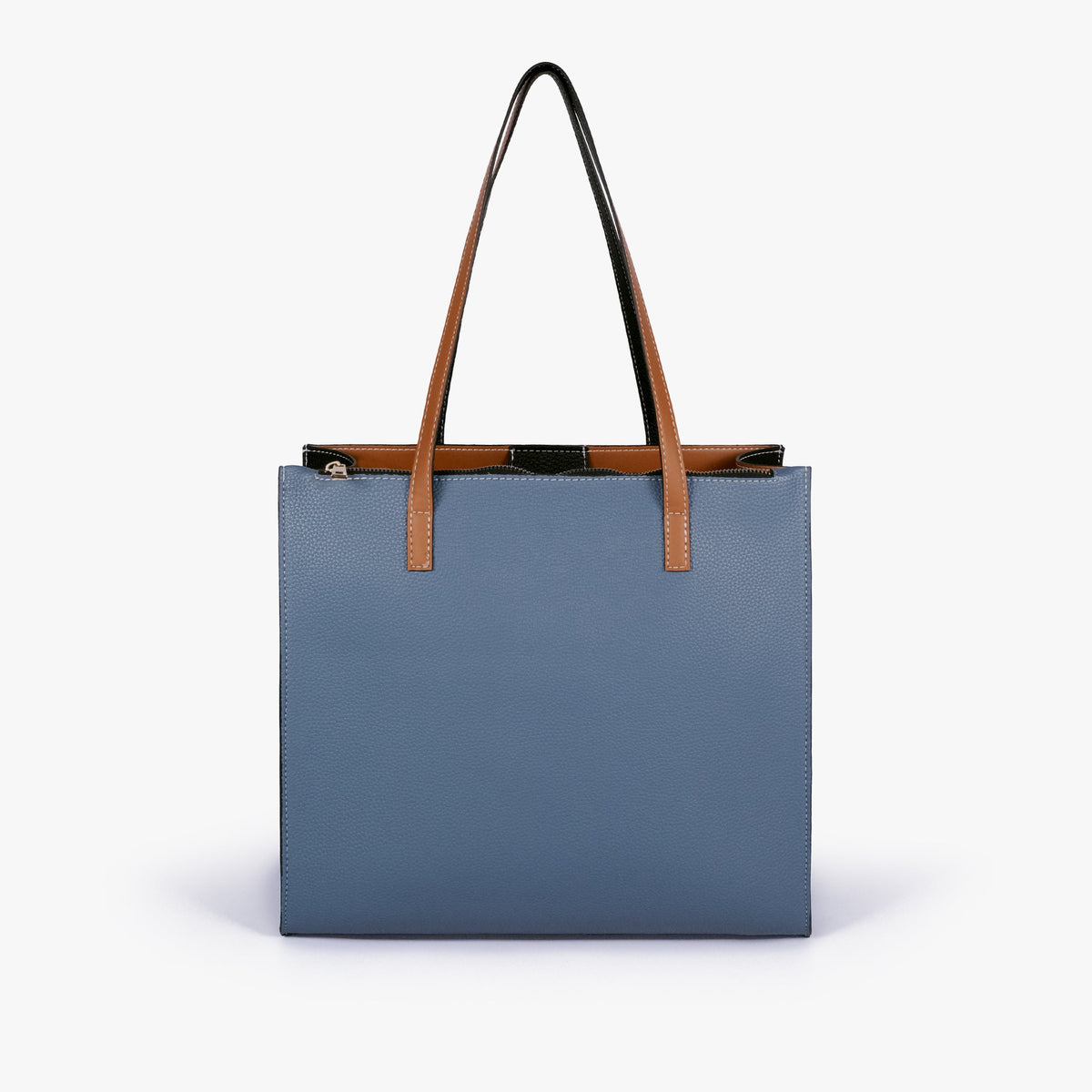 Back view of Indigo color blocking tote
