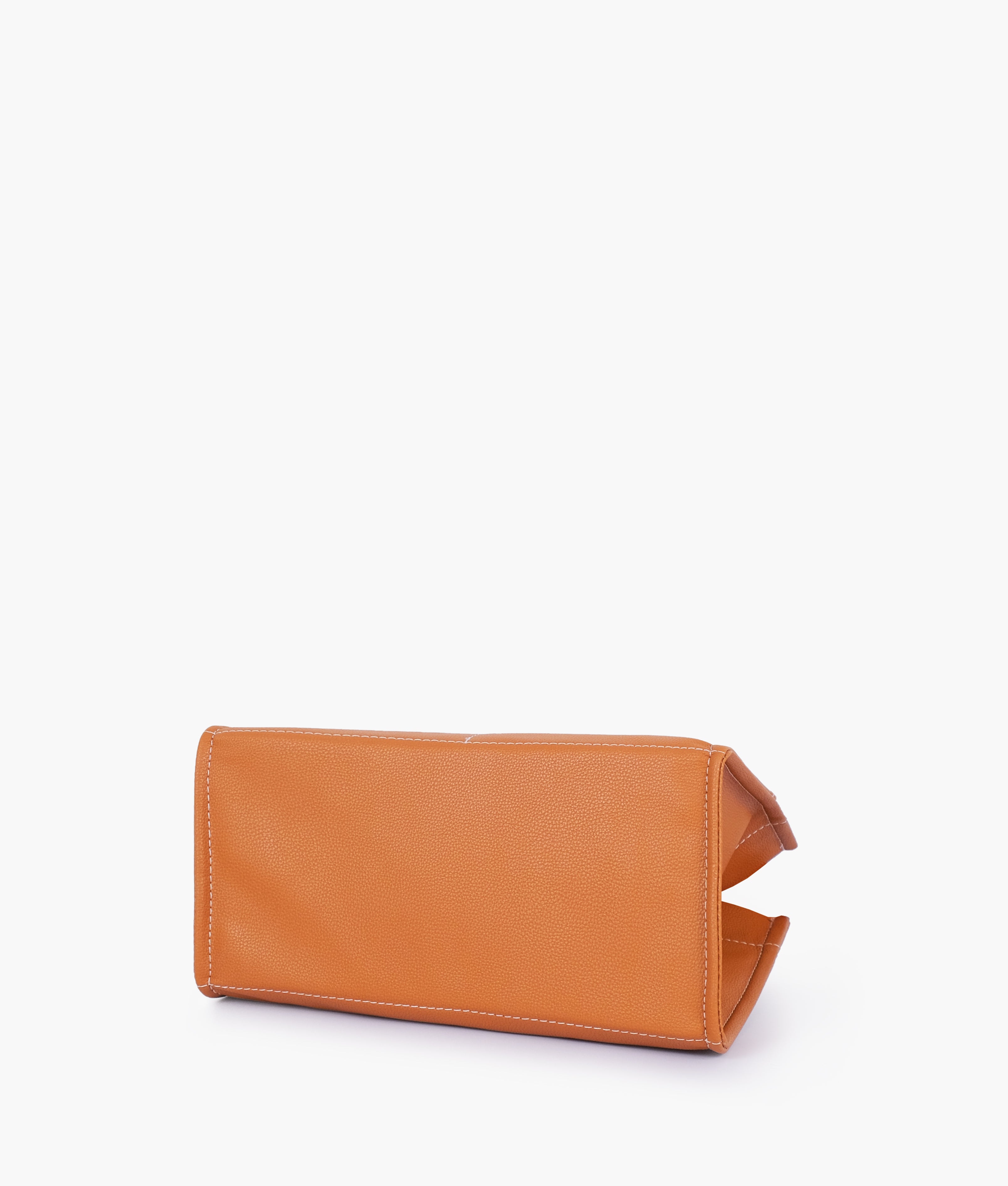 Mustard dual-pocket mini tote bag