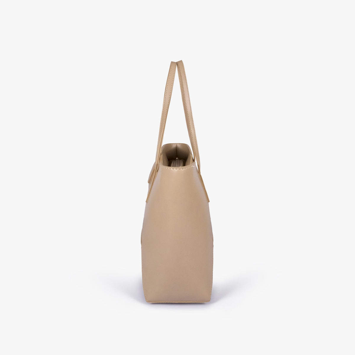 Side profile of Off-white Arc tote bag