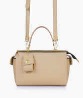 Off-white bowling bag with top-handle