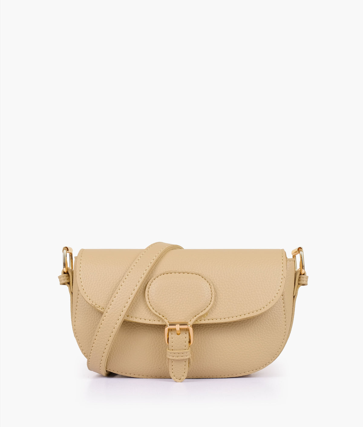 Front view of Off-white east-west shoulder bag