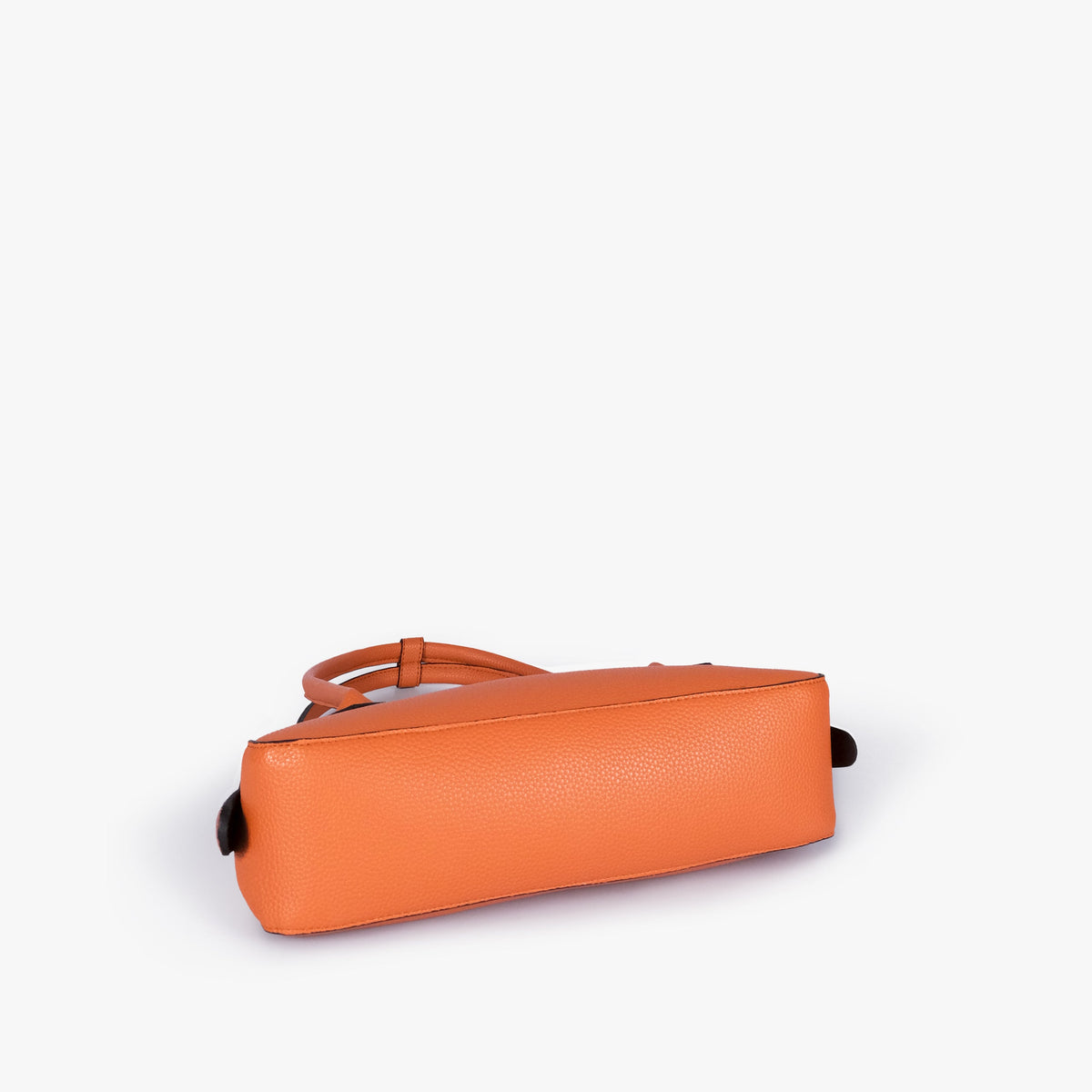 Base of orange east-west baguette bag