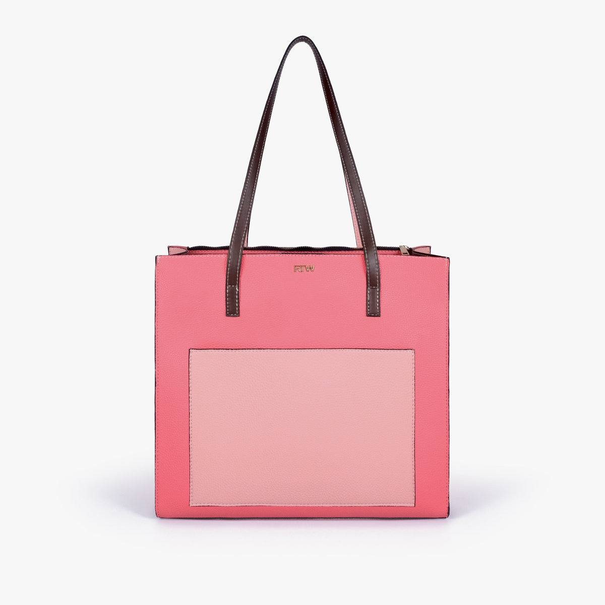 Front view of Petal color blocking tote