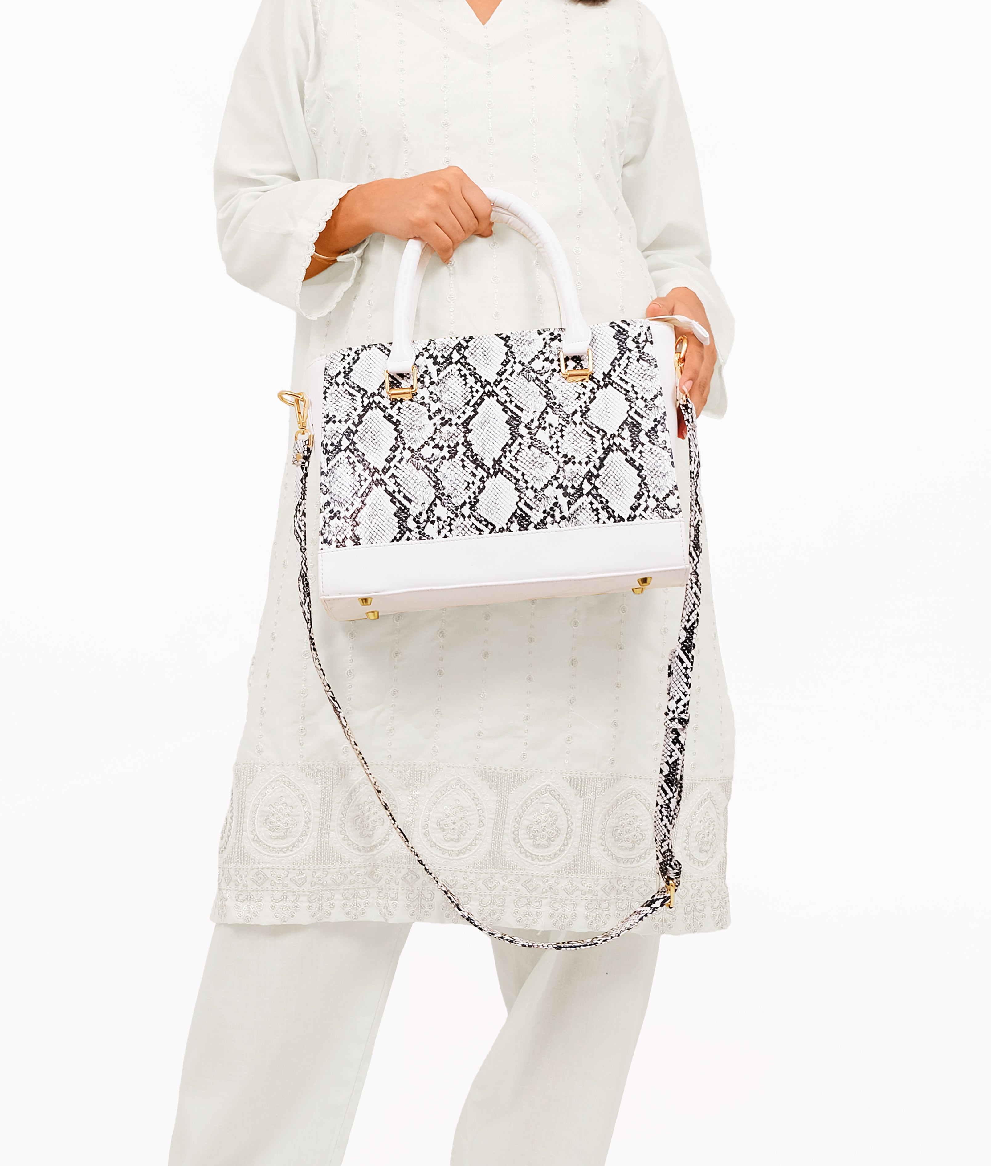 White snake handbag