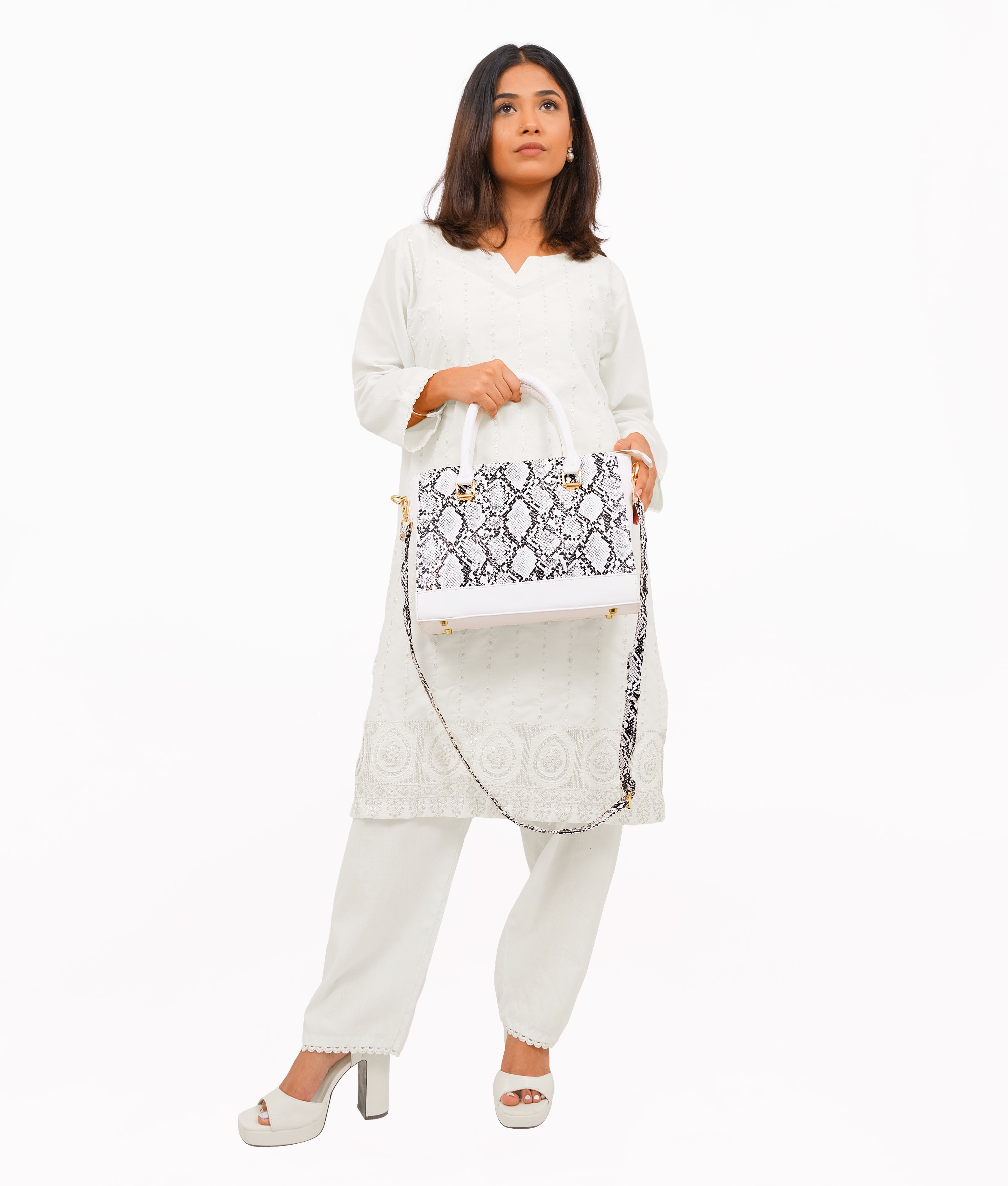White snake handbag