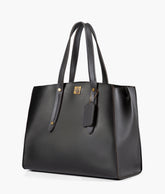 Black multi compartment satchel bag