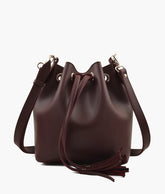 Burgundy bucket bag