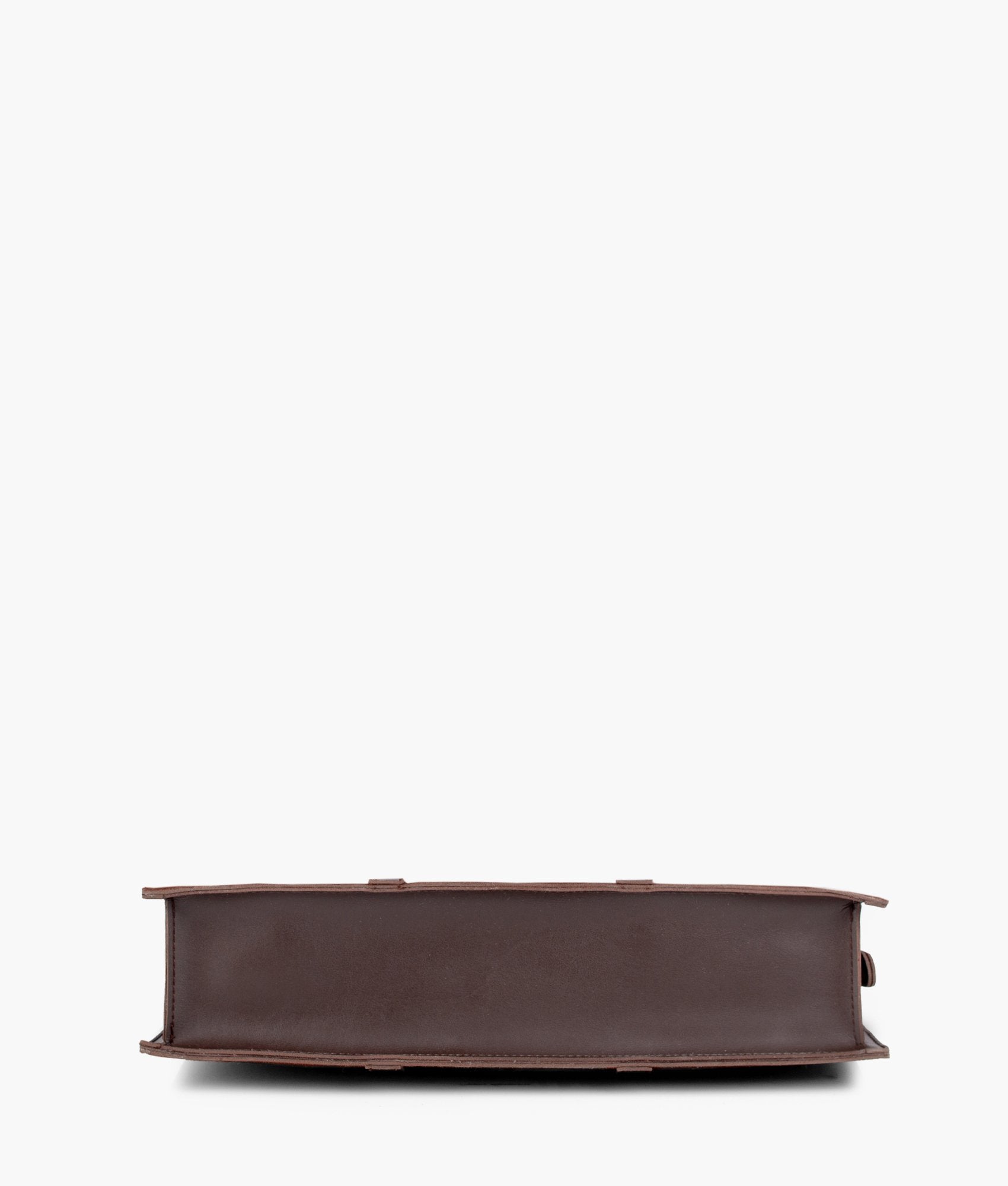 Dark brown suede laptop bag