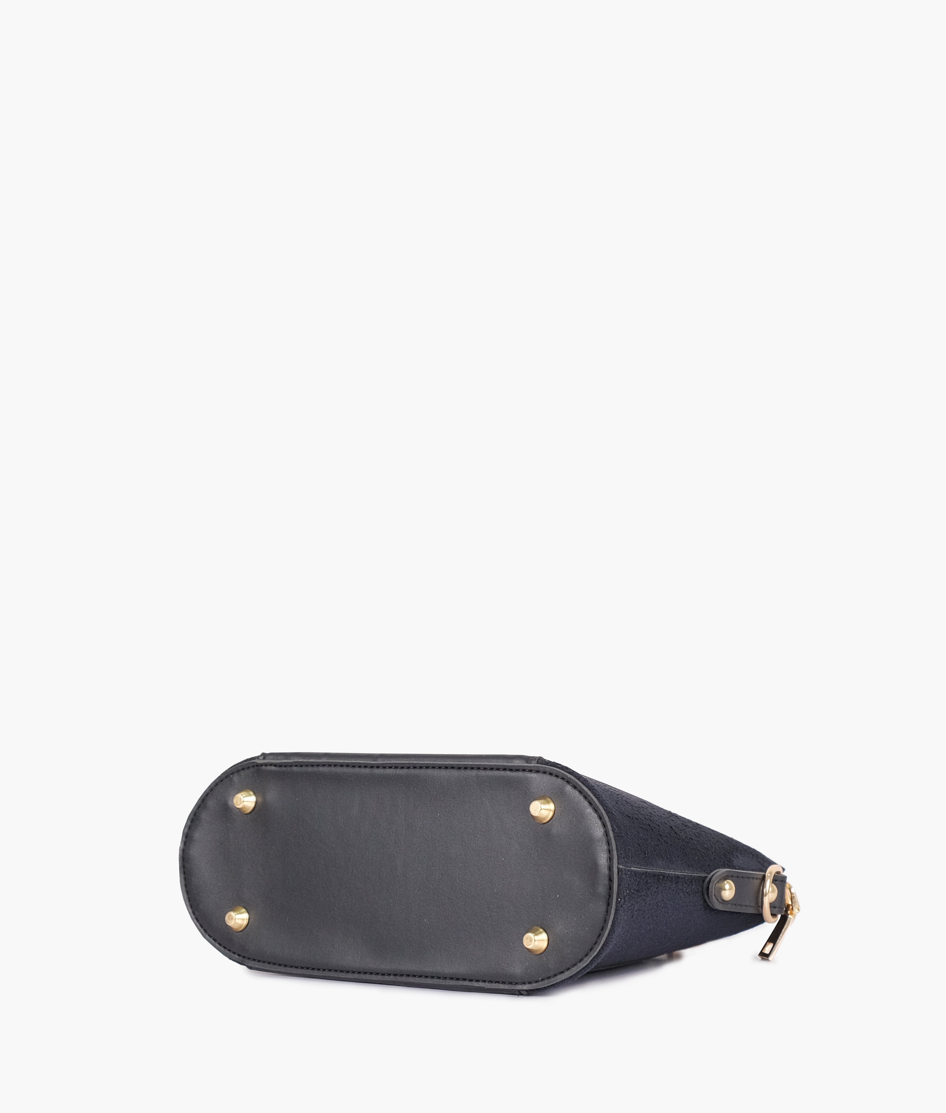 Black suede small evening bag