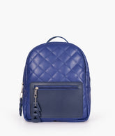 Blue quilted mini backpack