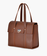 Brown carry-all satchel bag