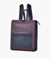 Burgundy and black adventure backpack