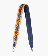 Mustard and blue zig-zag weave strap add-on