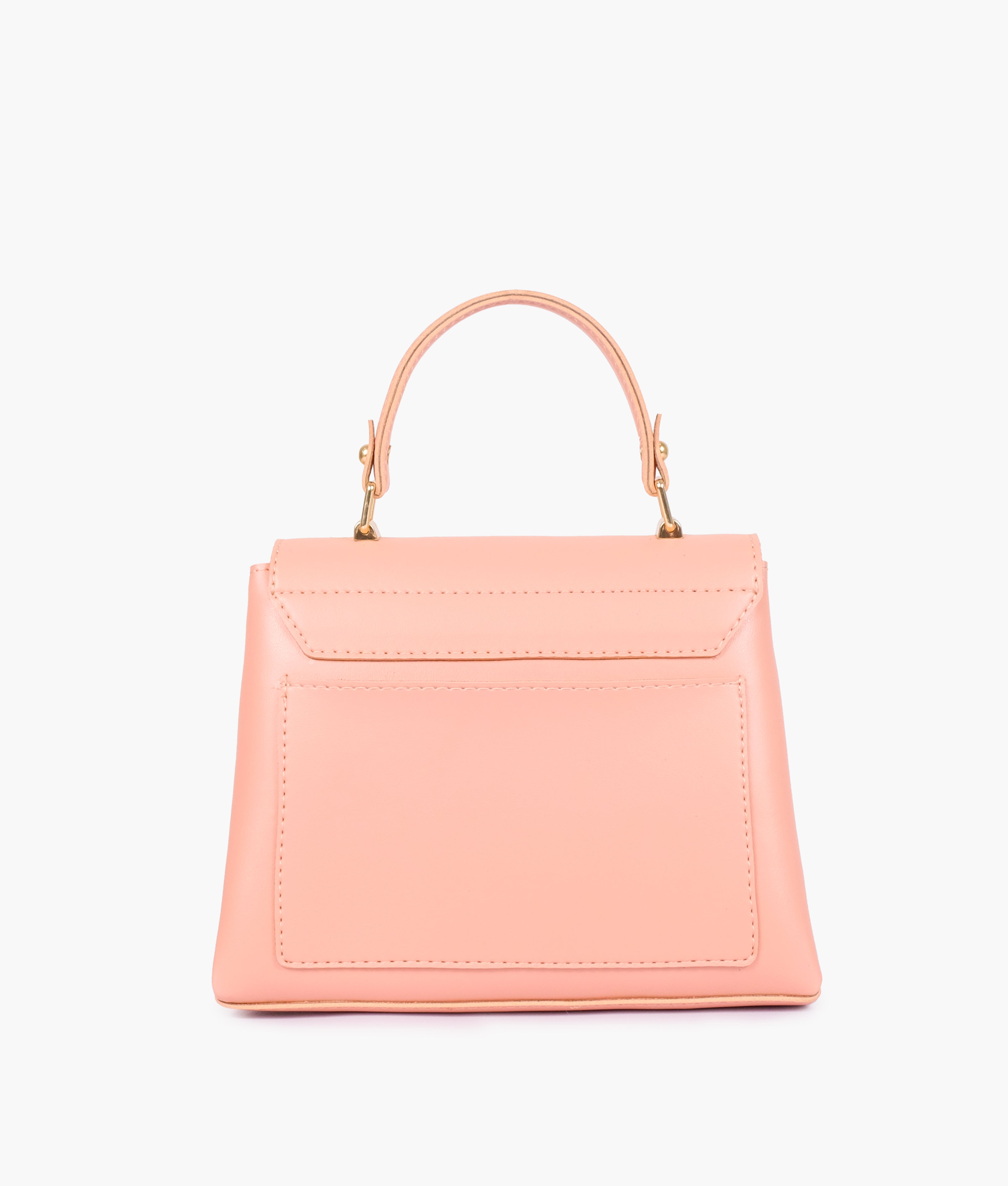 Peach mini top-handle bag