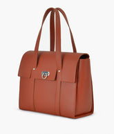 Rust carry-all satchel bag