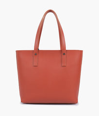 Rust tote bag with detachable pouch