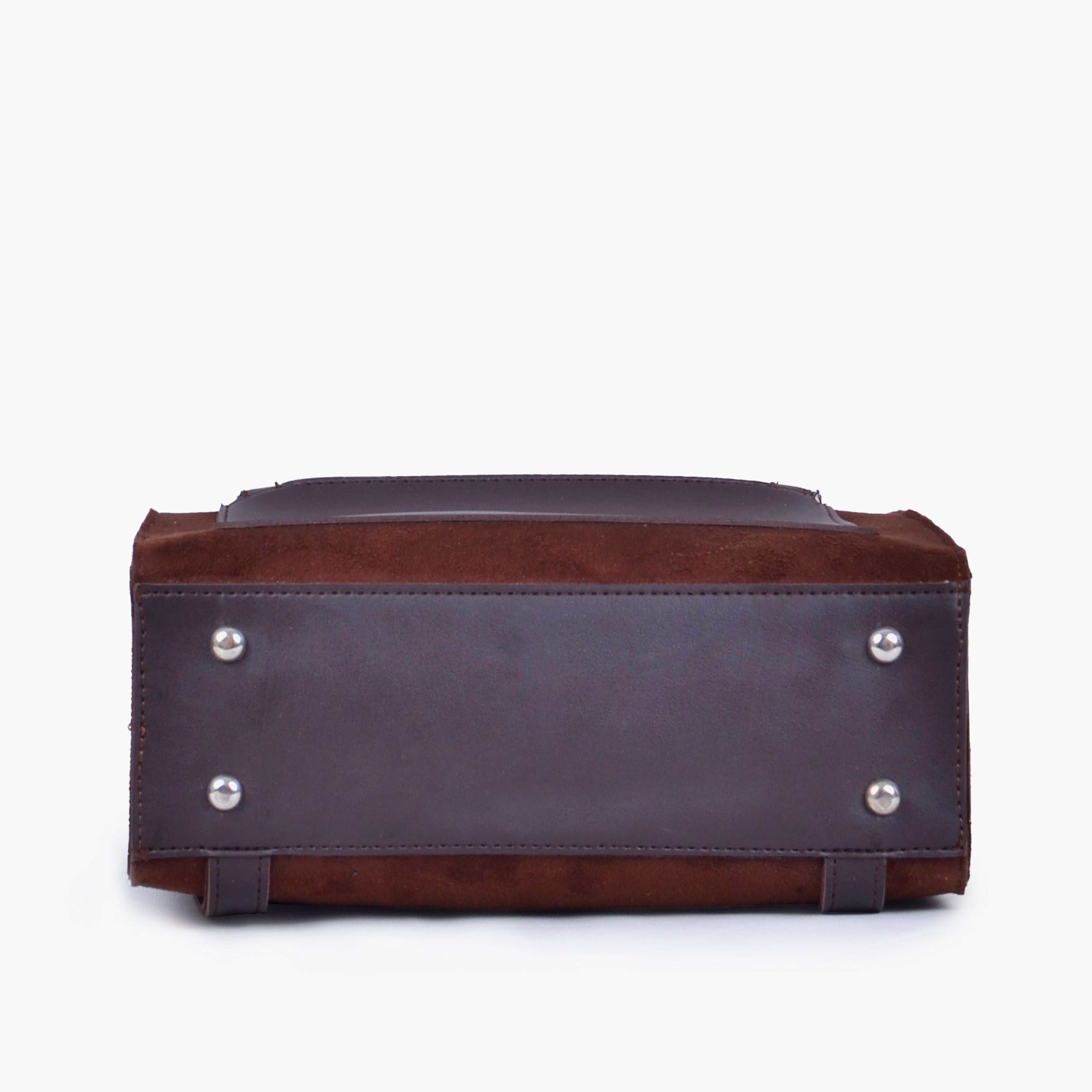 Dark brown suede adventure backpack