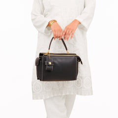 Black bowling bag with top-handle