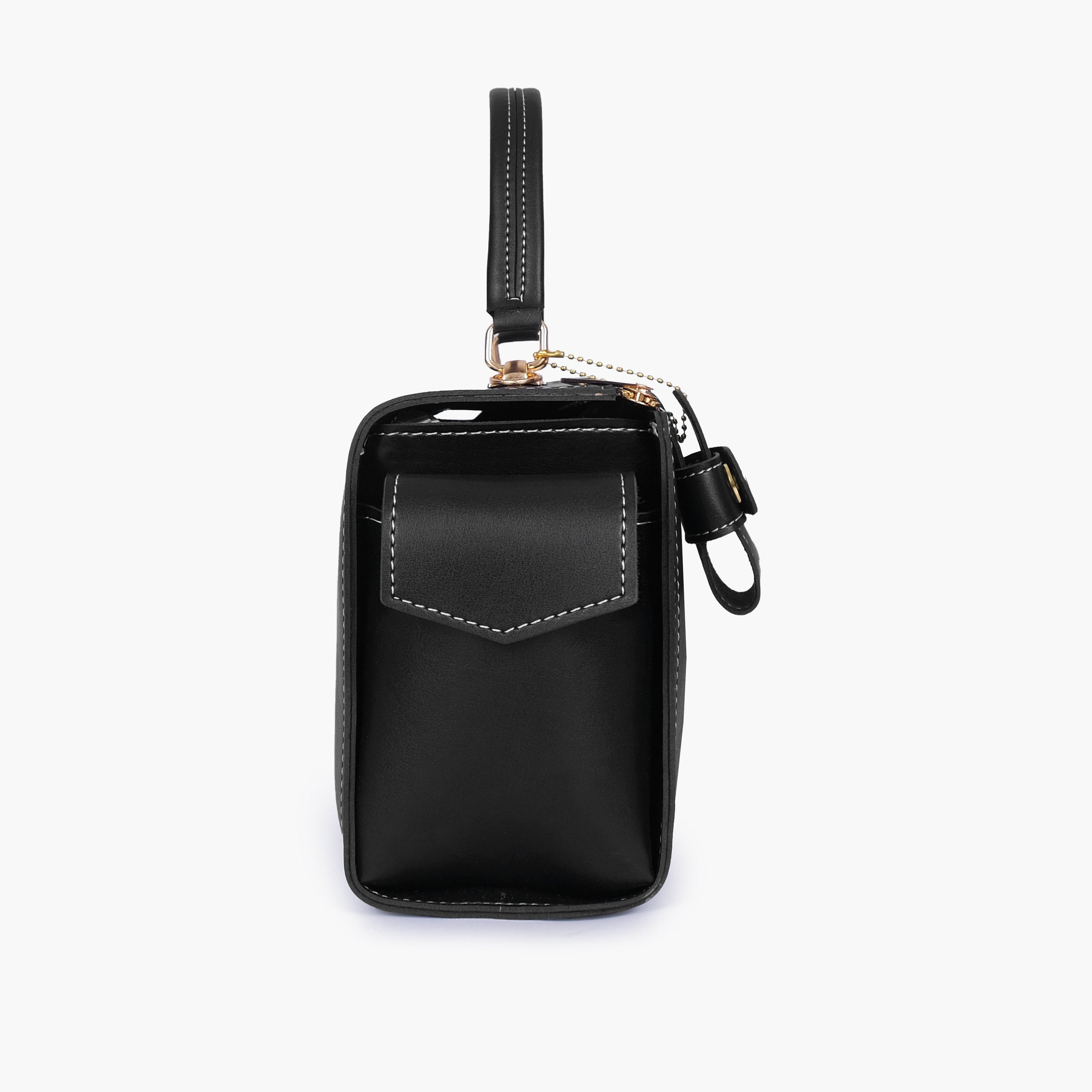 Black bowling bag with top-handle