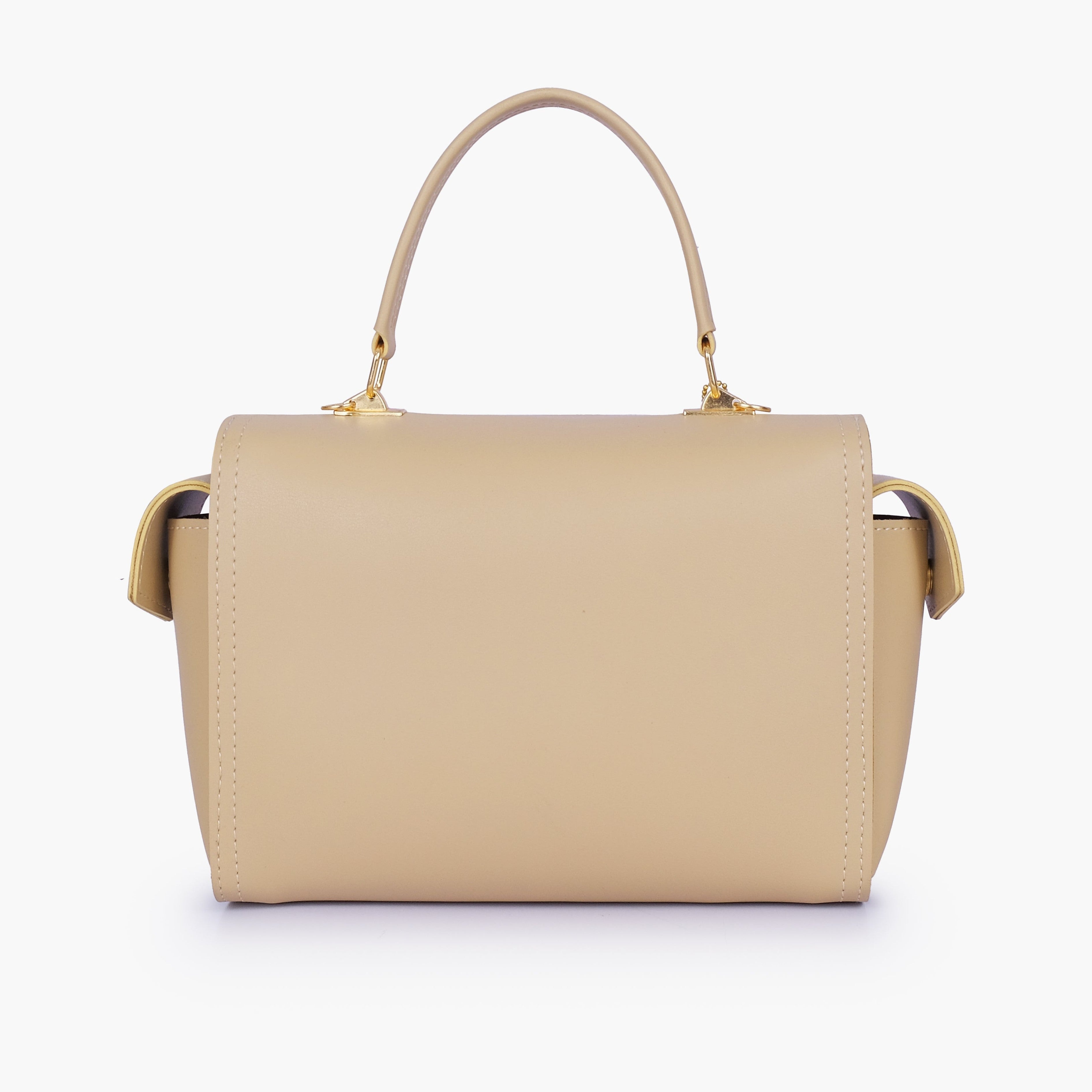 Off-white bowling bag with top-handle