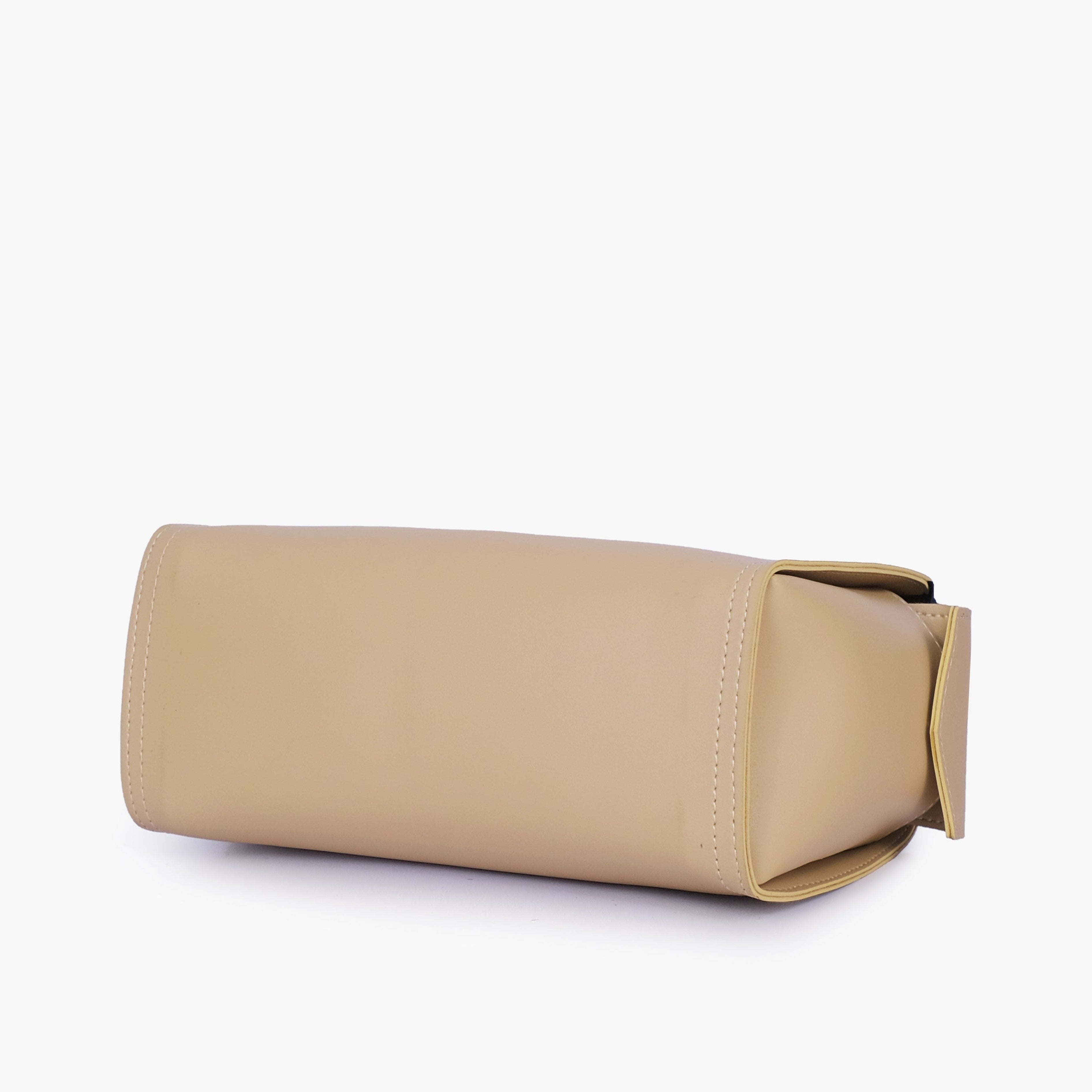 Off-white bowling bag with top-handle