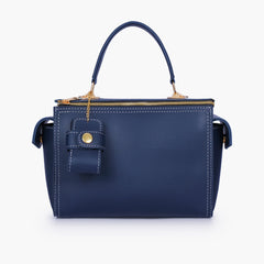 Blue bowling bag with top-handle