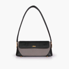 Black baguette shoulder bag