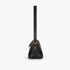 Black baguette shoulder bag