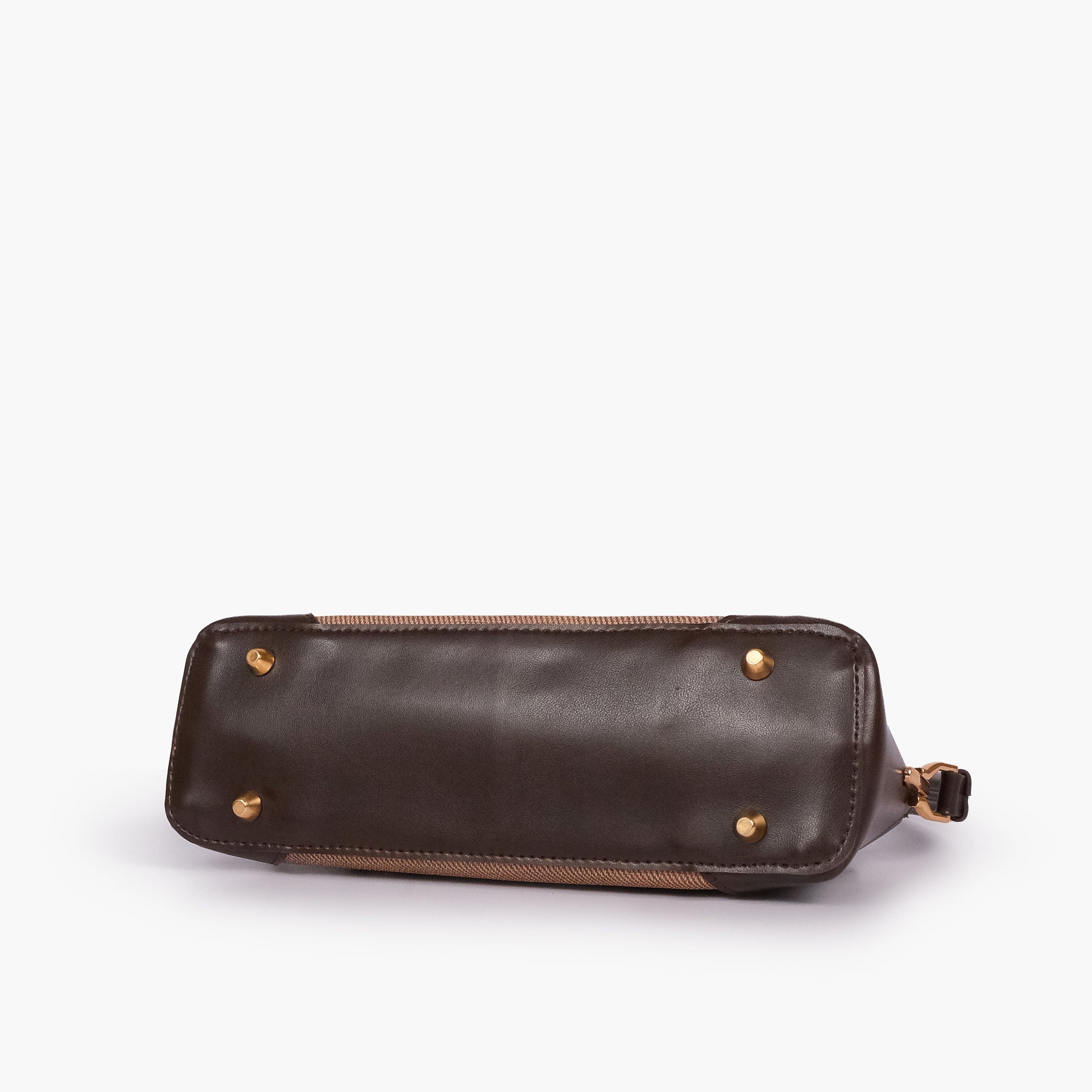 Dark brown baguette shoulder bag