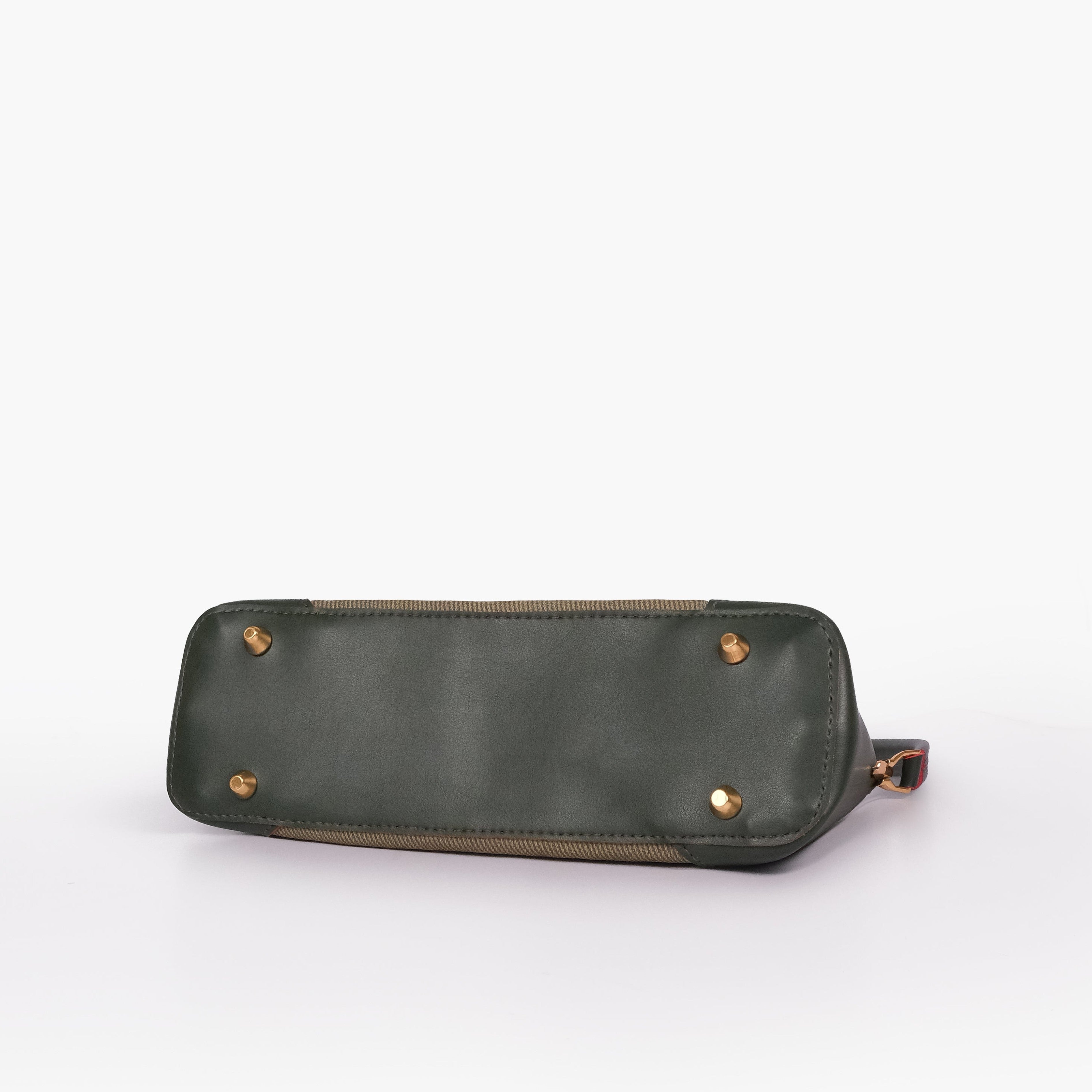 Green baguette shoulder bag