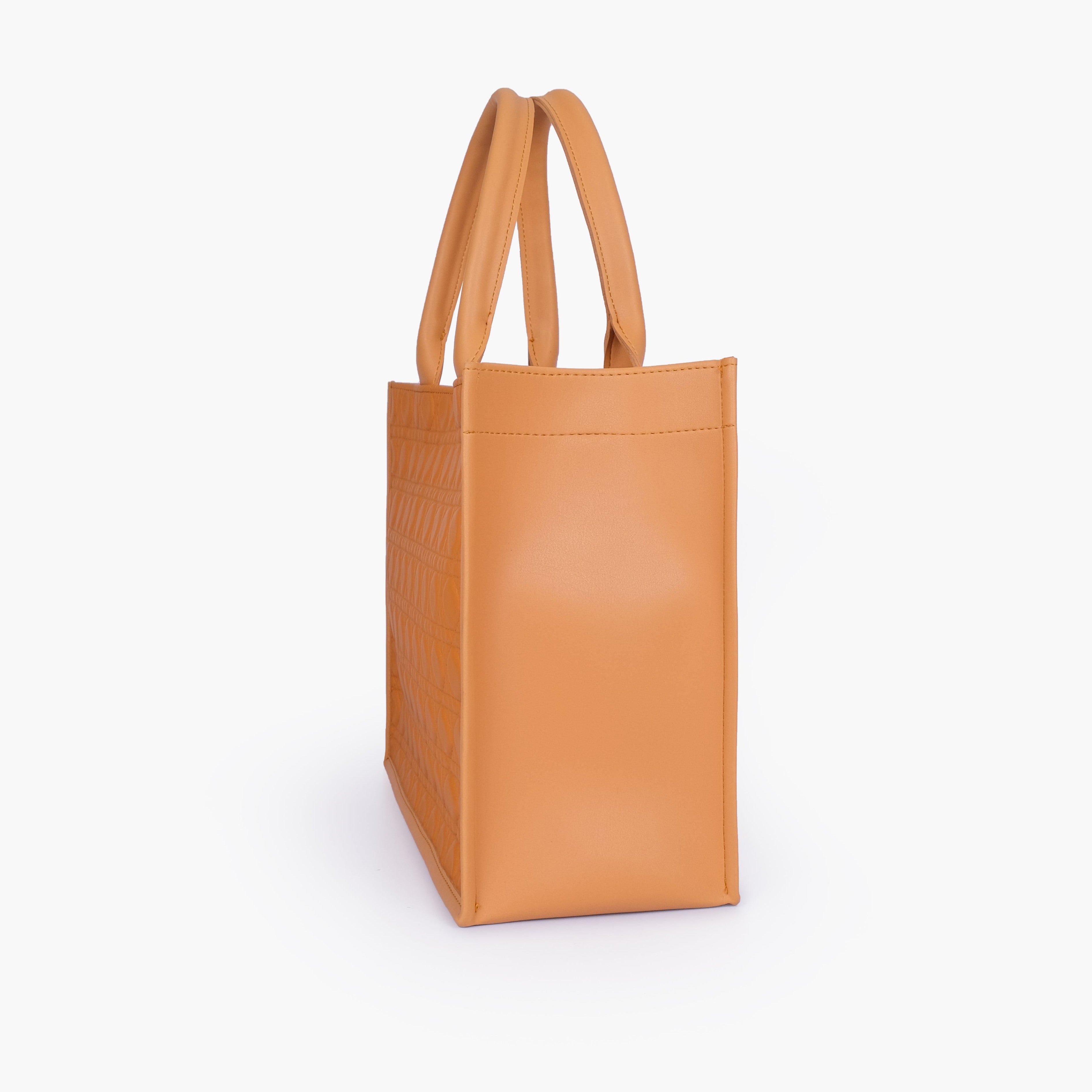 Mustard box tote bag