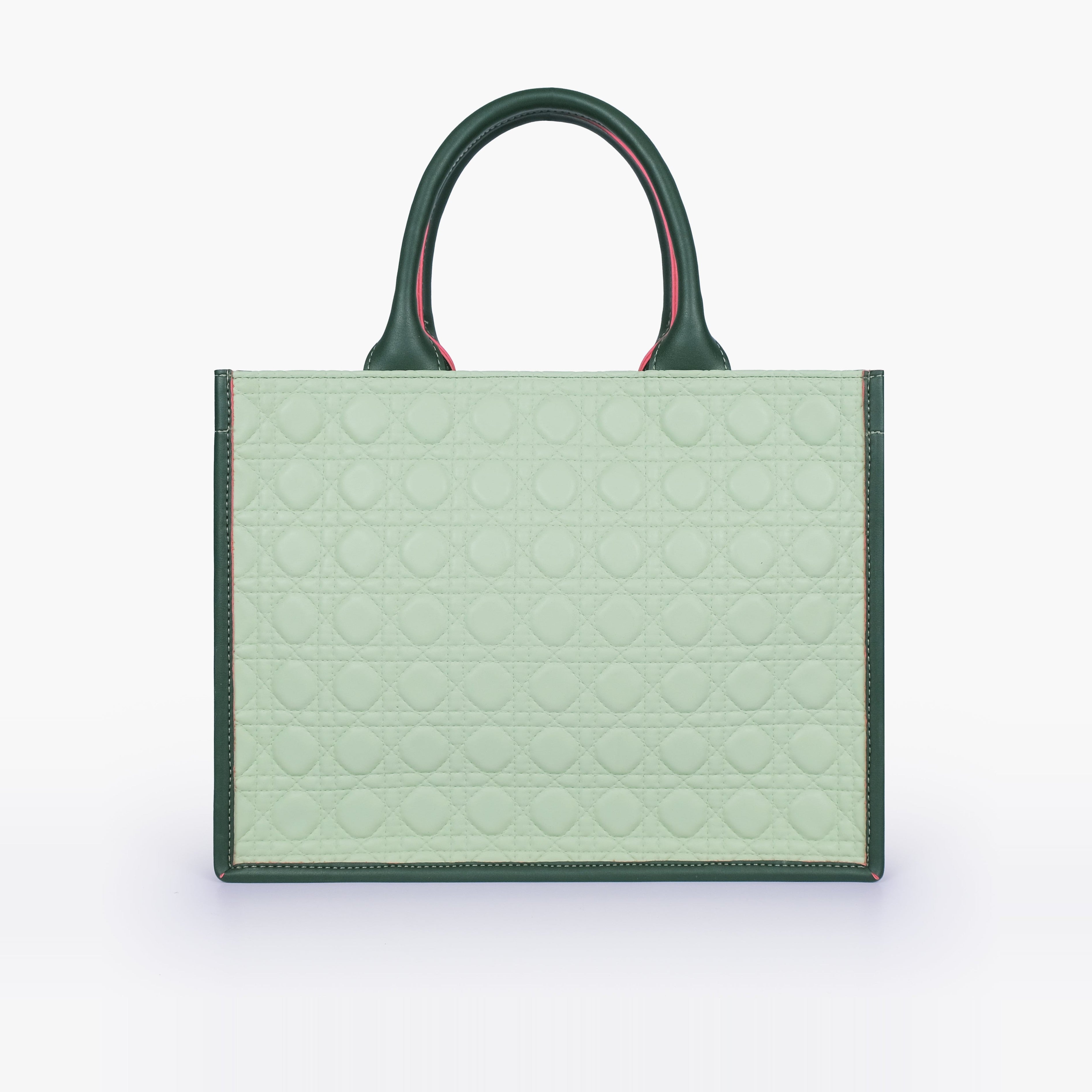 Army green box tote bag