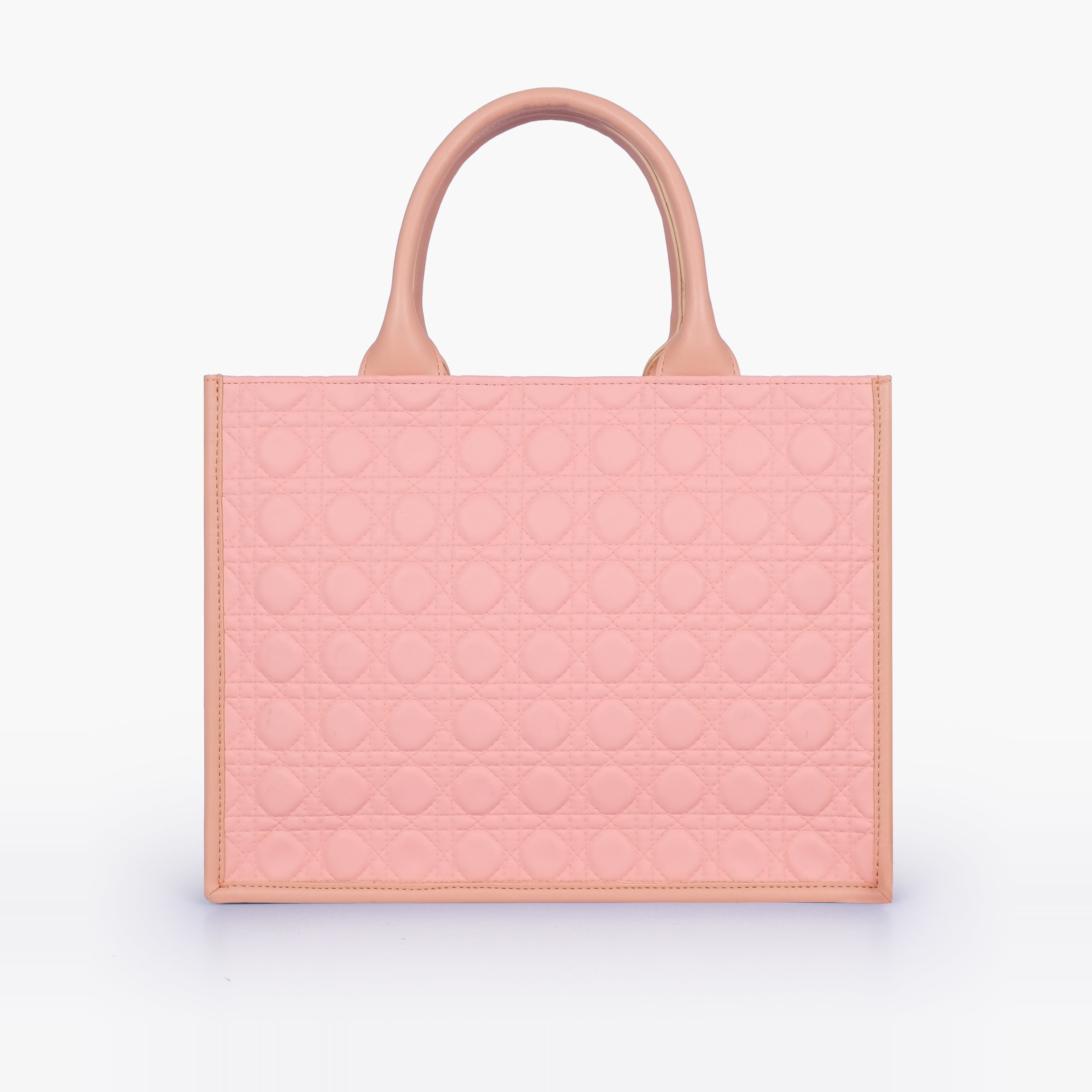 Peach box tote bag